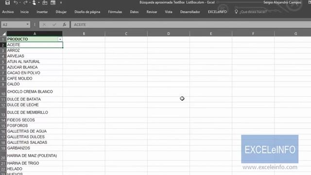 Búsqueda inteligente en un formulario de Excel vba смотреть онлайн