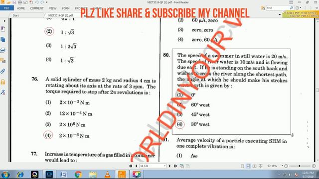 NEET EXAM 2019 QUESTION PAPER WITH ANSWERS KEY смотреть онлайн