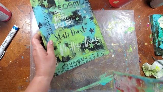"There is a Universe Inside Us" Art Page using my NEW Space-themed Stencils смотреть онлайн