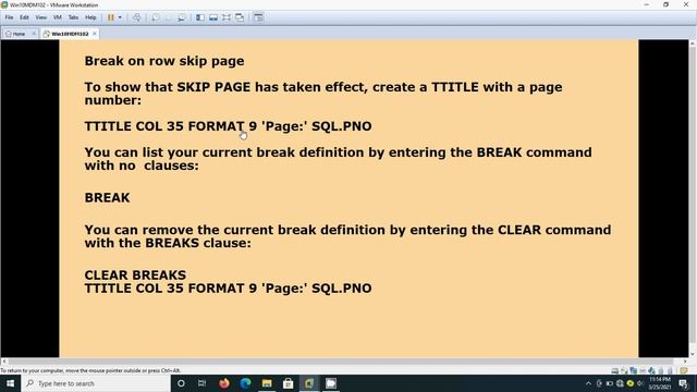 Oracle SQL*PLUS , Understanding Command Syntax,Formatting the SQL reports смотреть онлайн