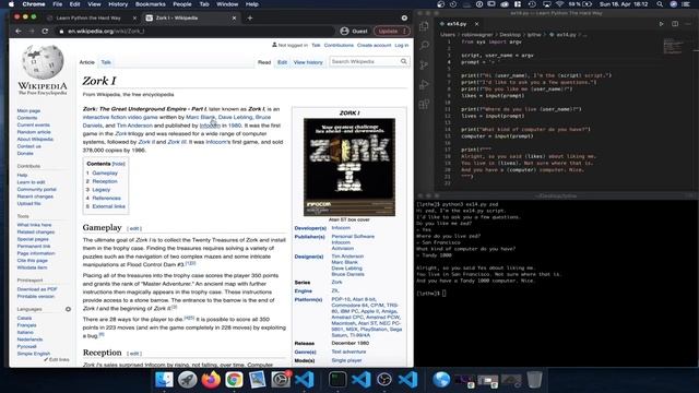 Learn Python 3 The Hard Way Exercise 14 Prompting and passing смотреть онлайн