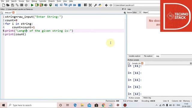 Write a Python program to calculate the length of a string take dynamic input from the user смотреть онлайн
