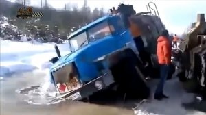 По БЕЗДОРОЖЬЮ Зимой на ГРУЗОВИКАХ УРАЛ, КАМАЗ.