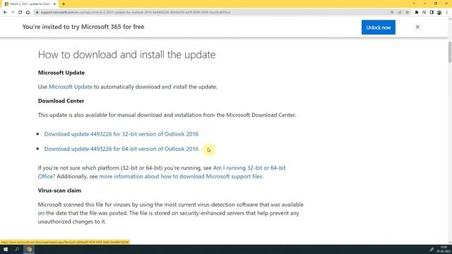 Outlook Requires updates before it can start. Current version: 16.0.4266.1001 Req : 16.0.4600.1000 смотреть онлайн