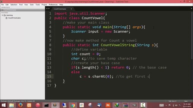 Learning Java : Count Vowel in string with Recursion смотреть онлайн
