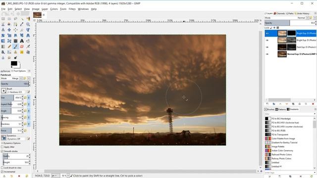 GIMP 2.10 Exposure Blending Live Photo Editing Session (12/14) смотреть онлайн