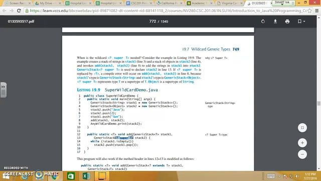 CSC201 Chapter19 Generics Part3 смотреть онлайн