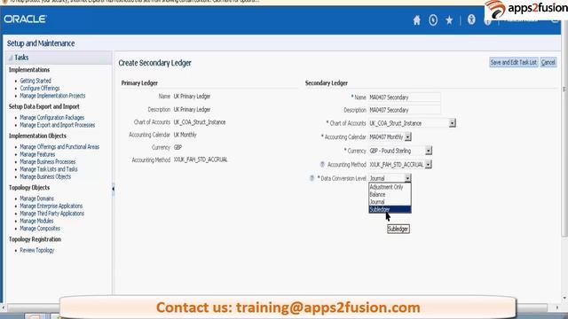 How to Create secondary Ledger in Oracle Fusion Financials Cloud смотреть онлайн