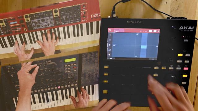 Akai Mpc One + Korg Ms2000 + Clavia Nordstage / Funk Jazz HipHop Instrumental Jam Finger Drumming смотреть онлайн