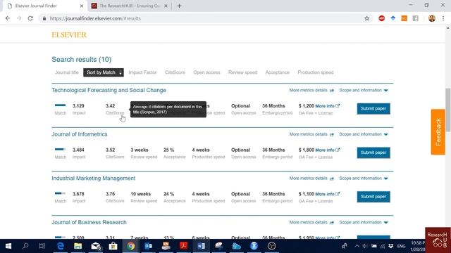 Find A Journal For Your Article Using Elsevier Journal Finder