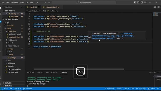 Instagram Clone Using MERN Stack | Comments Route Api | #27 смотреть онлайн