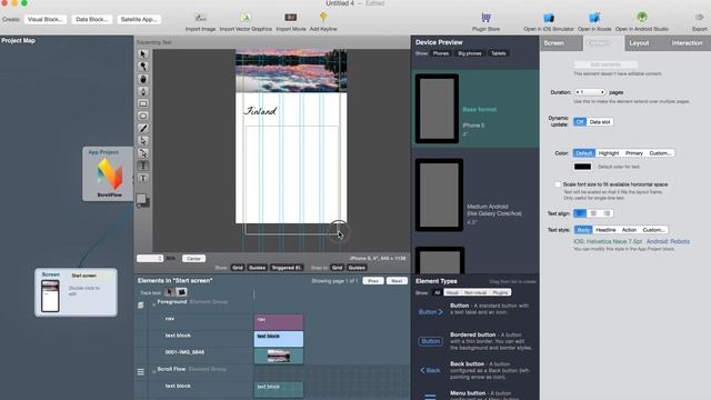Create Scrolling content to your App with Neonto Studio смотреть онлайн