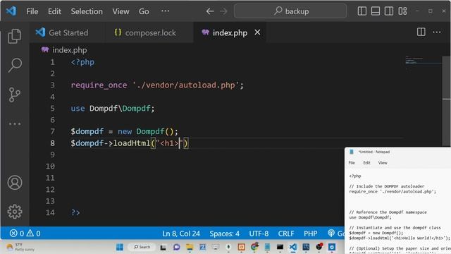 PHP 7 DomPDF Tutorial to Convert HTML & CSS Template to PDF Document in Browser смотреть онлайн
