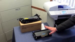 Changing toner drum on Konica Minolta bizhub 20