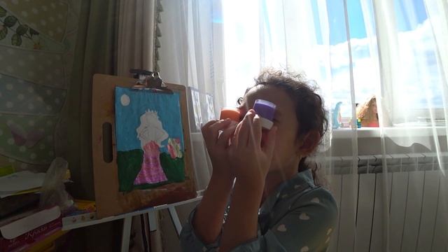 Малика Рисует гуашью на бумаге с Дашей!! Как нарисовать русалочку и морскую царицу смотреть онлайн
