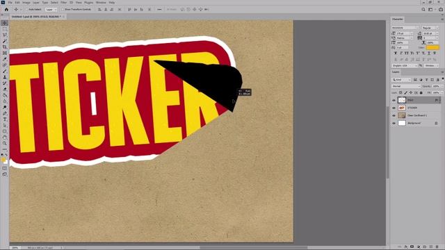 How to Create a Peeling Sticker Text Effect in Photoshop смотреть онлайн