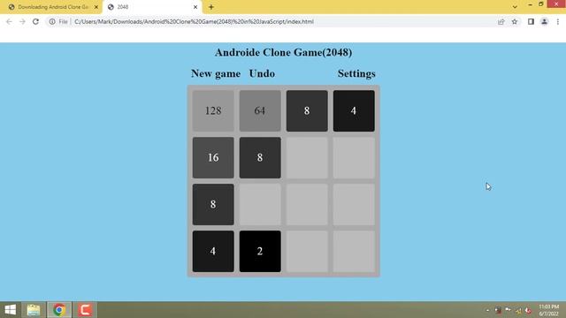 Android Clone Game2048 in JavaScript смотреть онлайн