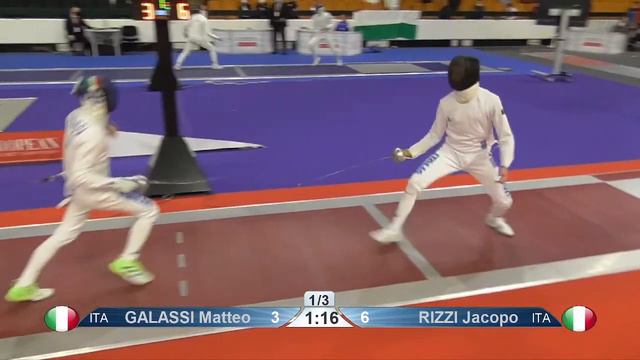 2022 938 T16 08 M E Individual Cadets NoviSad SRB ZCH RED RIZZI ITA vs GALASSI ITA смотреть онлайн