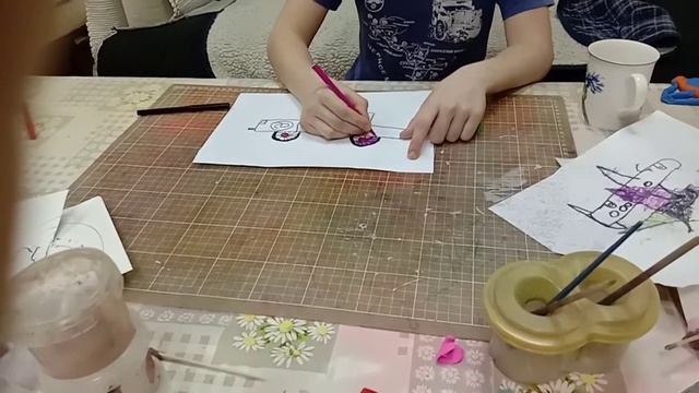 РЕСУЕМ МАШИНУ! КАК РИСОВАТЬ МАШИНУ?) смотреть онлайн