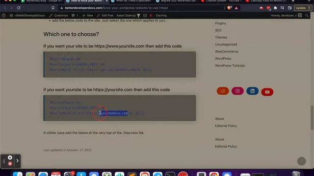 Force your WordPress site to use https and non-www (or www) смотреть онлайн