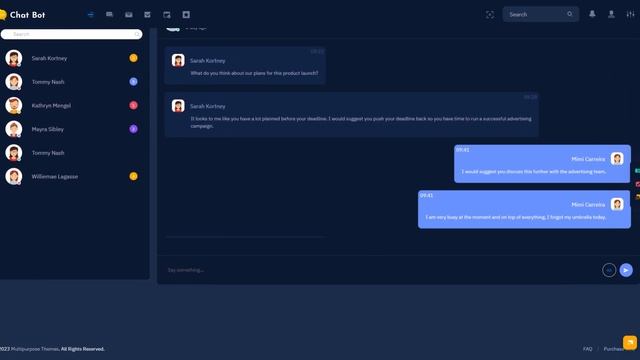 Chatbot Dashboard Responsive Bootstrap 5 Admin Template смотреть онлайн