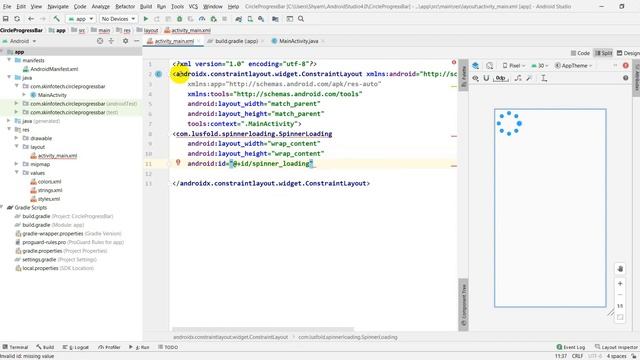 Spinner Loading in Android Studio | Loading Dialog in Android app | Easy Android Studio Tutorial.. смотреть онлайн