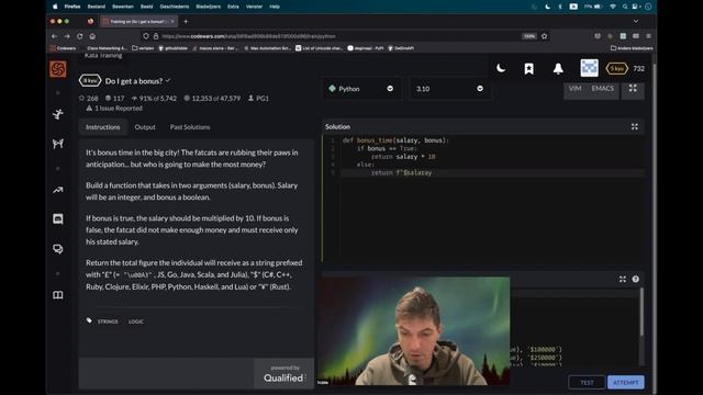 Codewars (Python?) | Do I get a bonus? | kyu8 смотреть онлайн