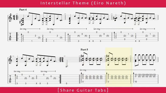 [Share Guitar Tabs] Interstellar Theme (Eiro Nareth) HD 1080p смотреть онлайн