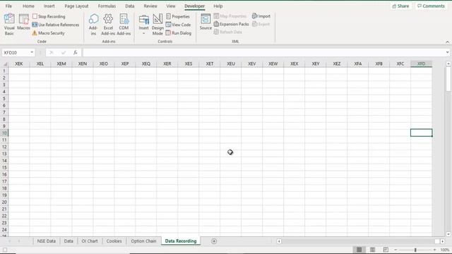 How to Record Option Chain Data using Macros | Autosave Option Chain Data | смотреть онлайн