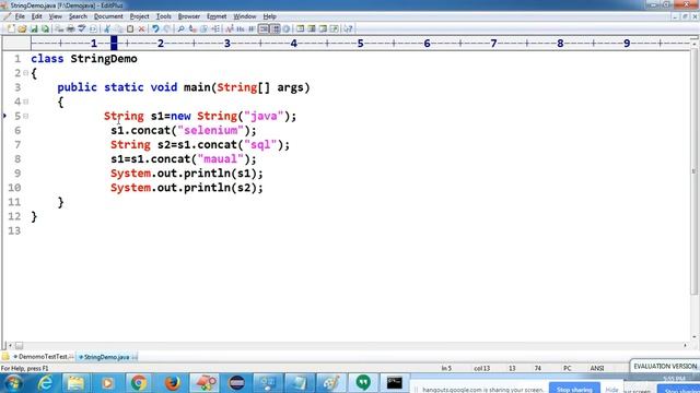 String and String Methods Core java Online Session Part-19 смотреть онлайн