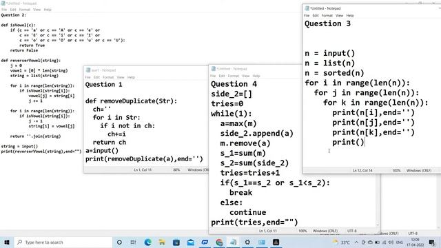 Online Programming test of JOY OF COMPUTING using python : Coding answer for Day session 10am -1 pm смотреть онлайн
