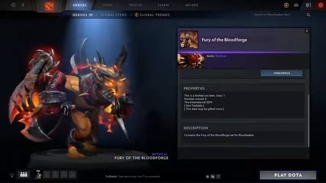 Dota 2: Bloodseeker - Fury of the Bloodforge Cache Set Preview смотреть онлайн