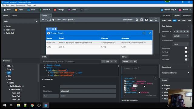 Tutorial Bootstrap Studio - Creating Template Windows 10 - Vol 7 смотреть онлайн