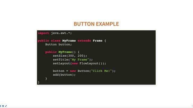 AWT Button in java смотреть онлайн
