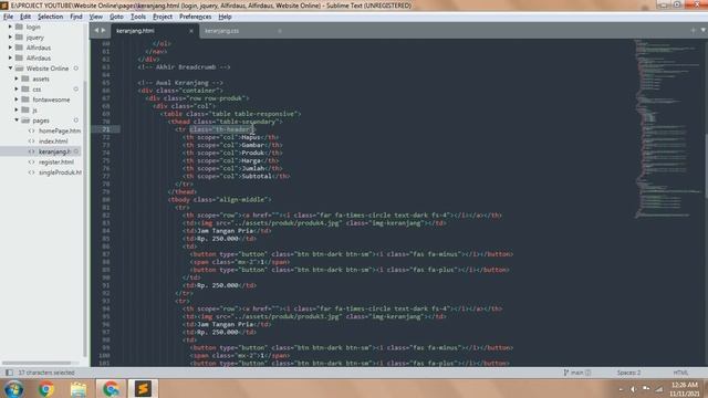 Membuat Website Toko Online Menggunakan Bootstrap 5 #10. Halaman Keranjang смотреть онлайн