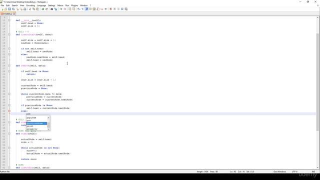 Algorithm and Data Structure in Python - 14 Linked list implementation III remove смотреть онлайн