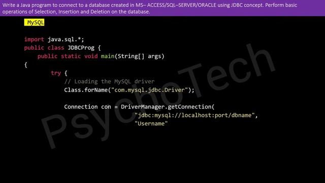 Java program to connect to database created in MS–ACCESS / SQL–SERVER / ORACLE using JDBC concept смотреть онлайн