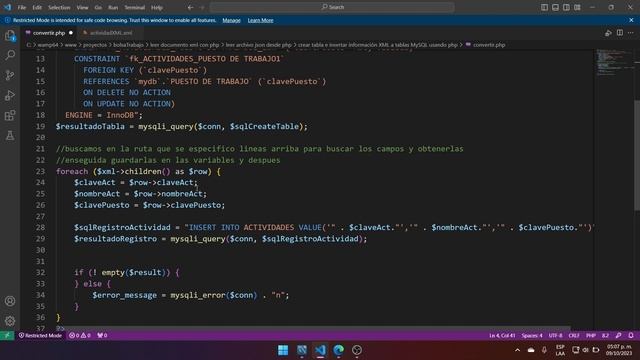 crear tabla mysql e insertar desde un archivo xml los registros usando php смотреть онлайн