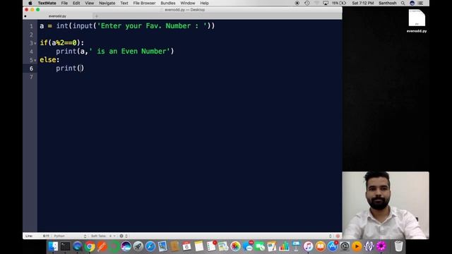 #2 EVEN or ODD in #Python | Vothla's Coding | 1000 Python Programs смотреть онлайн