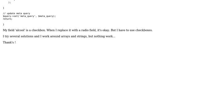 Wordpress: Meta Query "IN" doesn't work with ACF checkbox filter смотреть онлайн