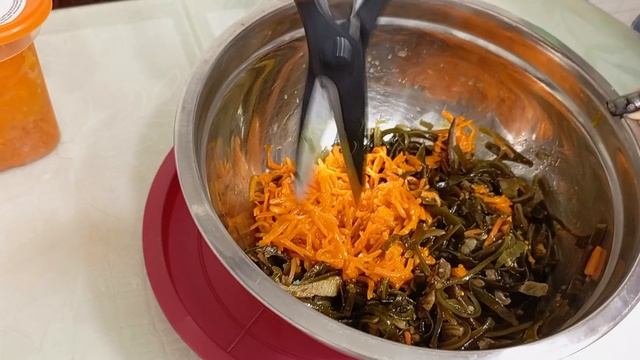 Салат ? из морской капусты ? с фасолью и морковью ? покарейски ?️ с яйцом ? смотреть онлайн