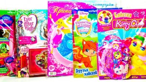 Журналы с сюрпризами Ever After High Принцессы Диснея Пушистые Истории Littlest Pet Shop Kitty Club