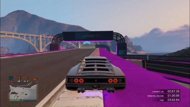 GTA Online PC | Sun Sea and Chicanes | 1:20:705 60fps World Record смотреть онлайн
