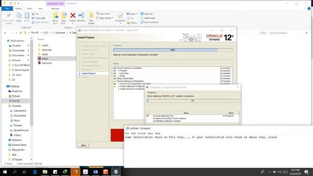 Step by Step to Install Database Oracle 12c смотреть онлайн