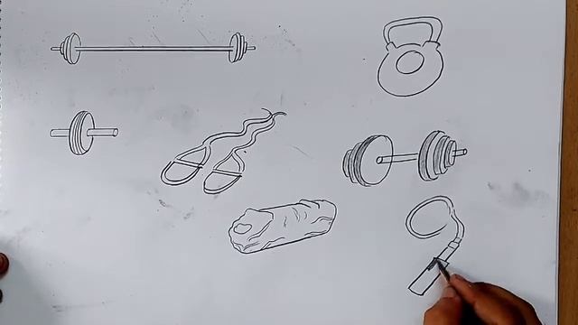 how to draw gym equipment I gym drawing easy I gym equipment drawing easy смотреть онлайн
