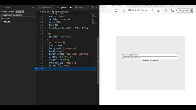 Password validation with HTML, CSS, JS || Complete code смотреть онлайн