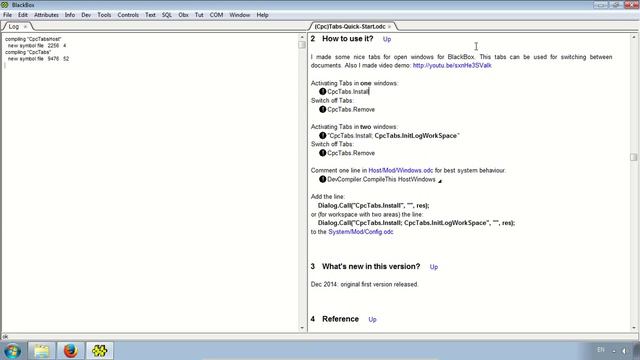 Tiled Interface For BlackBox Component Builder (CpcTabs)