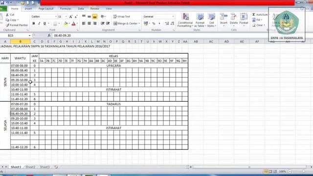 Membuat Format Jadwal Pelajaran dengan Microsoft Excel смотреть онлайн