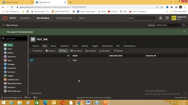 create table in apex | upload data into table in apex | how to create table | Nadeem Info Tech смотреть онлайн