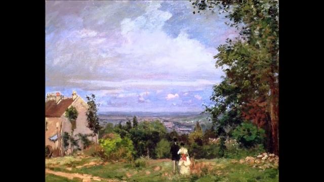 Pissarro. Vue depuis la route de Versailles, Louveciennes 1870 смотреть онлайн